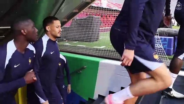 Dernier entrainement des Bleus avant le match face à l'espagne