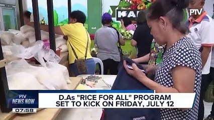 D.A. "Rice-for-All" program set to kick on Friday, July 12
