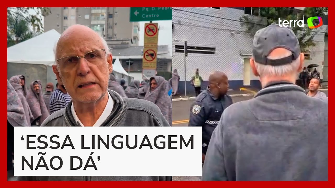 Padre Julio Lancellotti discute com GCM ao mostrar ‘descaso’ com população em situação de rua em SP