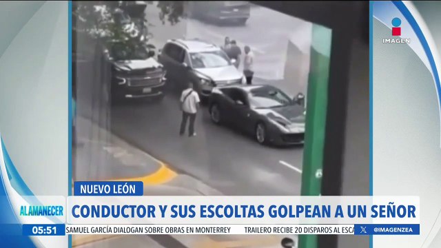 Conductor y escoltas agreden a un hombre en calles de San Pedro Garza García