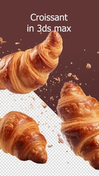 How to Model a 3D Croissant in 3ds Max | Beginner Tutorial | Blend Box | Path Deform | Garment #3d