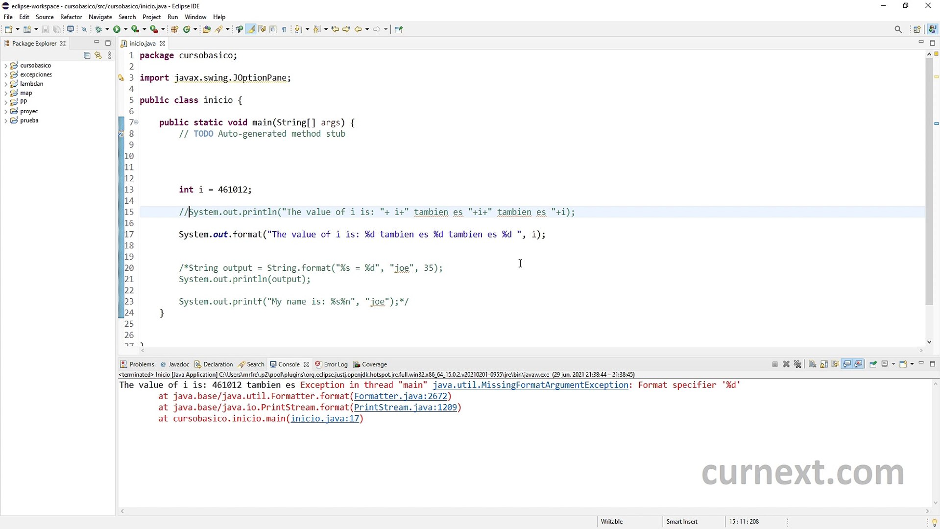 ⁣string format java