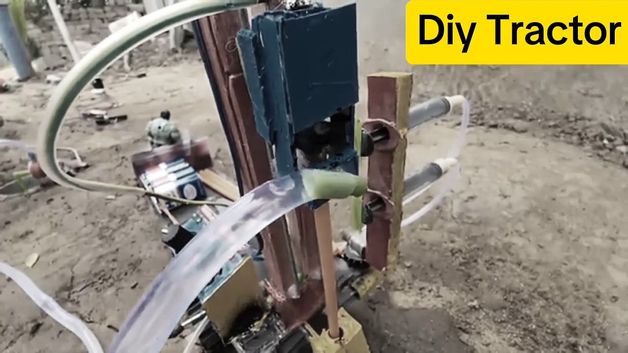 Diy mini borewell drilling tractor