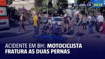 Motociclista fratura as duas pernas em acidente em Belo Horizonte