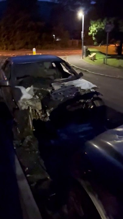 Burnt out cars