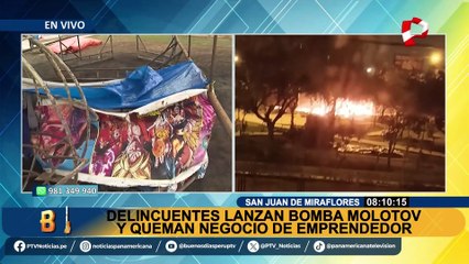 Lanzan bomba molotov contra juego para niños en SJM: sospechan que un circo está detrás del ataque