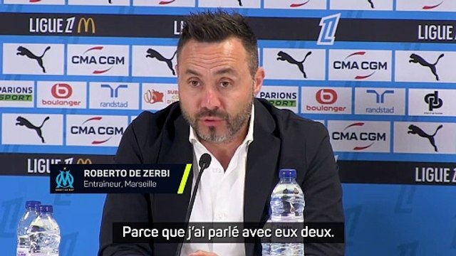De Zerbi : L'OM, c'est l'OM, c'est une décision que je voulais à tout prix prendre