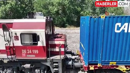 Yük vagonu raydan çıktı