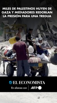 Miles de palestinos huyen de Gaza y mediadores redoblan la presión para una tregua