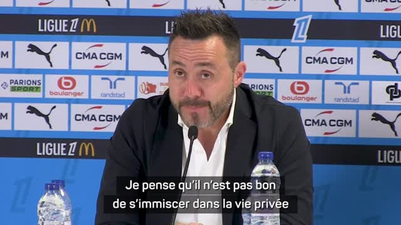 Marseille - De Zerbi sur Greenwood : "Pas bon de s'immiscer dans la vie privée sans savoir ce qu'il s'est passé"