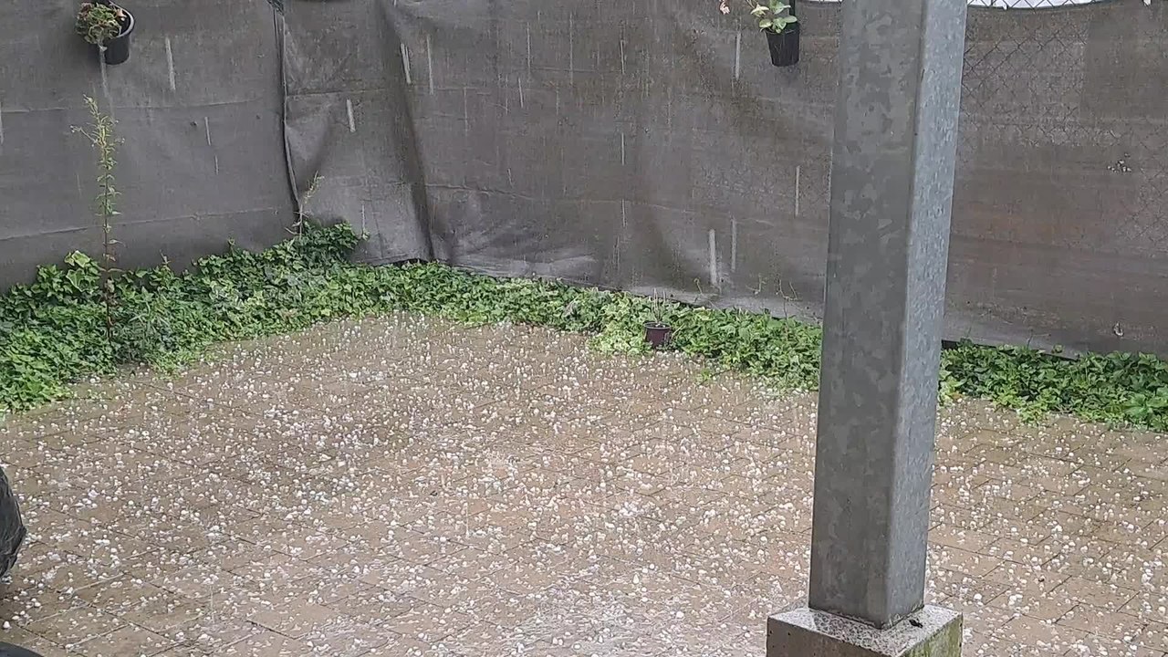 Violente averse de grêles à Tournai, le 9 juillet 2024