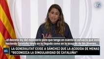 La Generalitat exige a Sánchez que la acogida de menas «reconozca la singularidad de Cataluña»