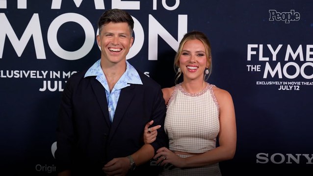 Scarlett Johansson and Colin Jost Have Red Carpet Date Night at Fly Me to the Moon Premiere with Channing Tatum