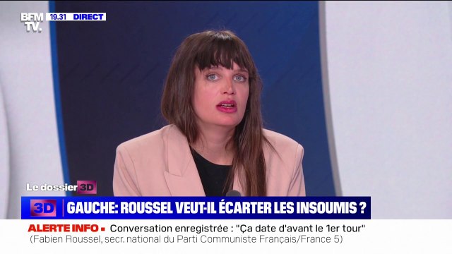 Je pense que Fabien Roussel fait une erreur tragique : Alma Dufour (LFI) réagit aux propos enregistrés de Fabien Roussel affirmant qu'il souhaite faire sans les insoumis à l'Assemblée