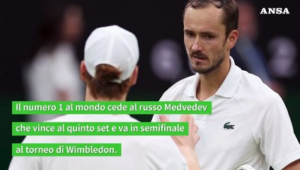 Wimbledon: la corsa di Sinner finisce ai quarti di finale