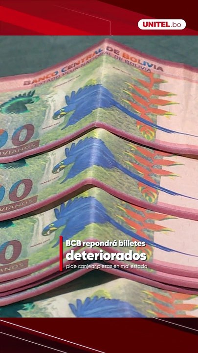 BCB repondrá 321,5 millones de billetes deteriorados y pide canjear piezas en mal estado.