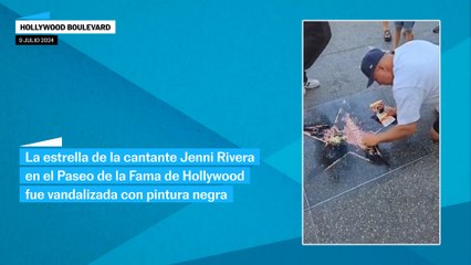 Vandalizan la estrella de Jenni Rivera en Hollywood