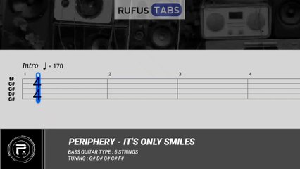PERIPHERY - IT'S ONLY SMILES [BASS TABS TUTORIAL]