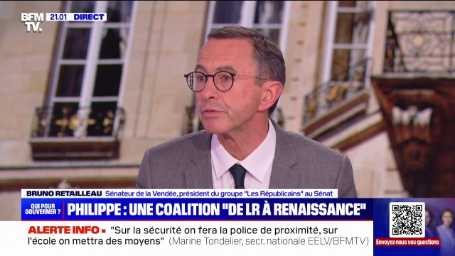 Coalition de LR à Renaissance: Je n'y suis pas favorable , affirme Bruno Retailleau (LR)