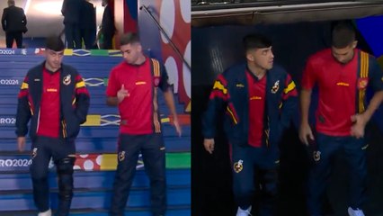 Pedri presente en la semifinal de España contra Francia y Ferran Torres se 'burla' de su cojera