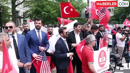 Erdoğan'ı Washington'da Türk vatandaşları karşıladı