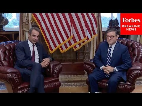 Speaker Mike Johnson Meets With Greek Prime Minister Kyriakos Mitsotakis At The Capitol