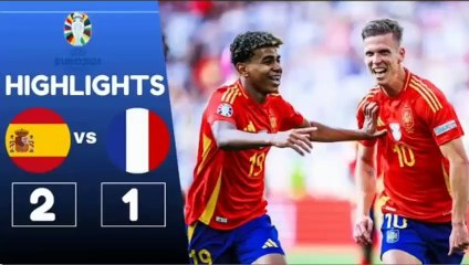 Spain vs France 2-1 highlights semi final euro 2024 ملخص اسبانيا وفرنسا اليوم