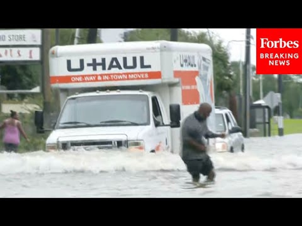 Flooding From Hurricane Beryl Makes Roadways Ne...