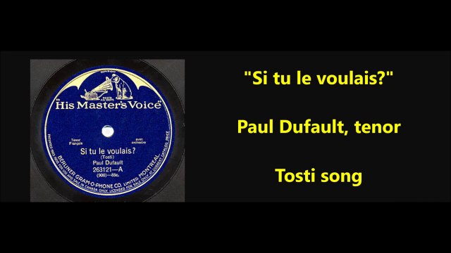 Si tu le voulais - Paul Dufault