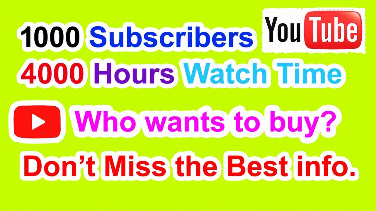 Subscriber Kahan se Khariden _ 1000 Subscribers 4000 Hours Watch Time