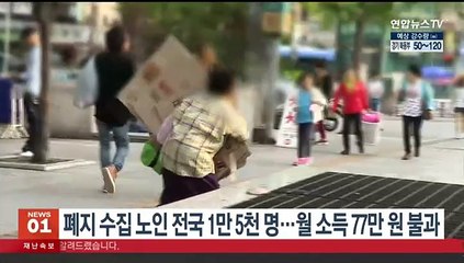 Скачать видео: 폐지수집 노인 전국 1만5천명…월소득 77만원 불과