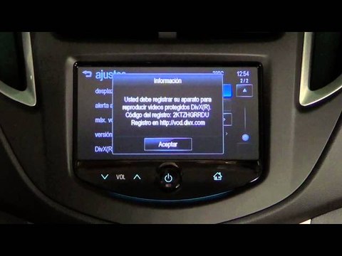 Chevrolet Trax. Modelo 2013. Ajustes e información sistema multimedia. MyLink