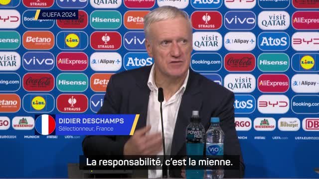 Bleus - Deschamps après l'élimination : La responsabilité, c'est la mienne
