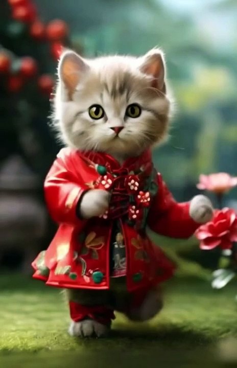 Beautiful cat amazing Dance