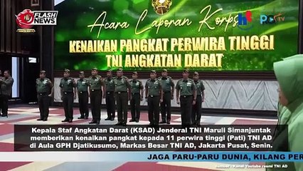 KSAD Jenderal TNI Kenaikan Pangkat Kepada 11 Perwira Tinggi