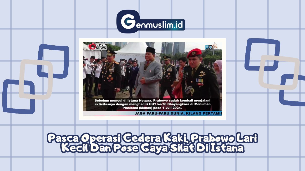 Pasca Operasi Cedera Kaki, Prabowo Subianto Lari Kecil dan Pose Gaya Silat di Istana