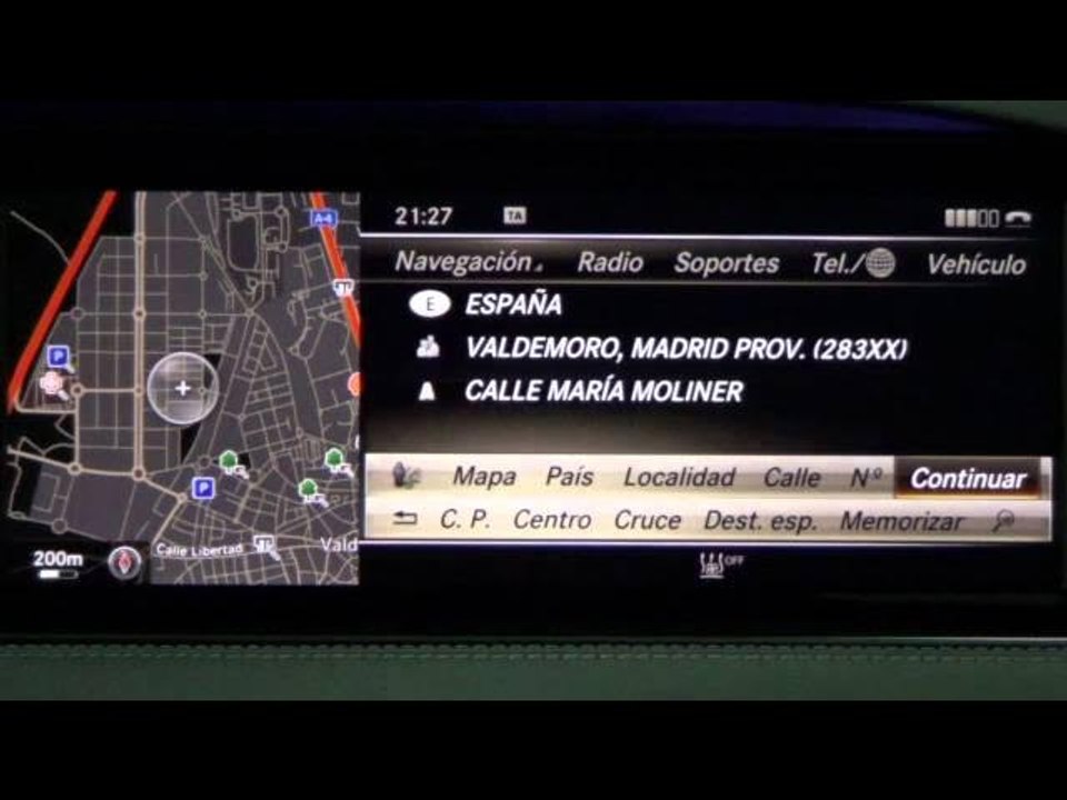 Mercedes-Benz Clase S. Modelo 2014. Impresiones sistema multimedia Command Online