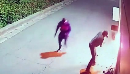 Criminoso incendeia a si mesmo após tentar atear fogo em comércio