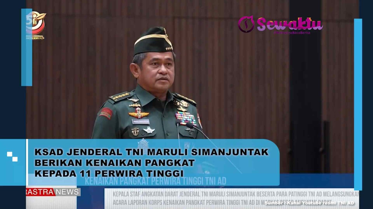11 Perwira Tinggi Dapat Kenaikan Pangkat Langsung Dari KSAD Jenderal TNI Maruli Simanjuntak