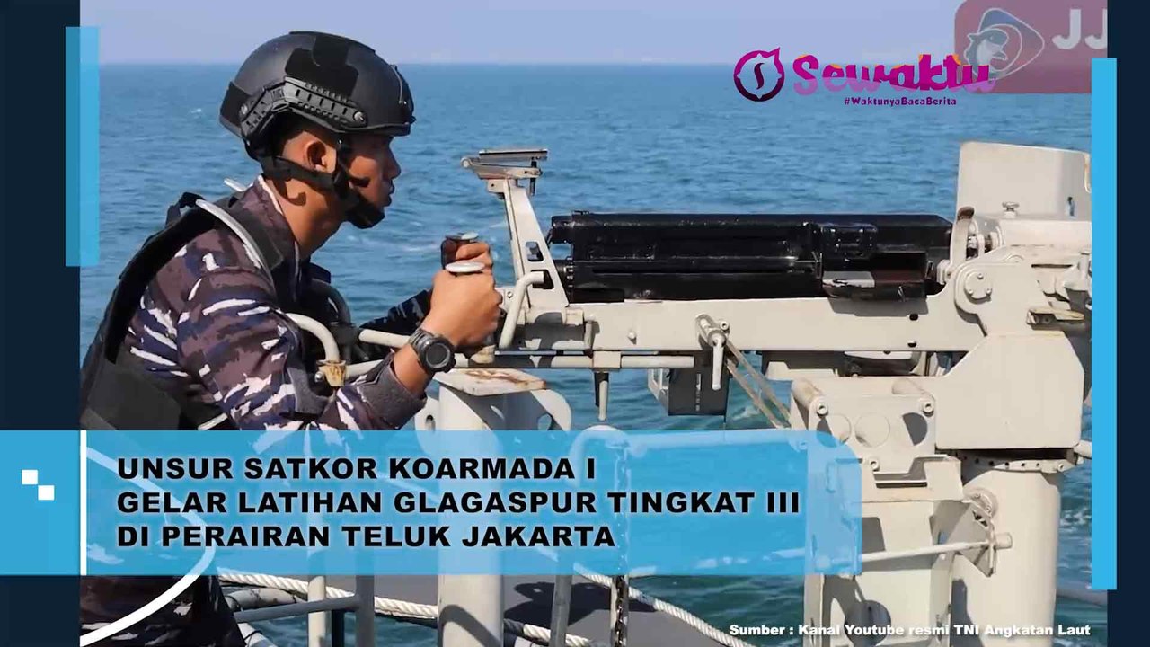 Momen Unsur Satkor Koarmada 1 Gelar Latihan di Perairan Teluk Jakarta