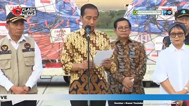 Presiden Jokowi Lepas Bantuan Kemanusiaan ke Papua Nugini dan Afganistan senilai 35,5 Miliar