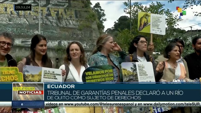 Tribunal de garantías penales declaró rio de Quito como sujeto de derechos