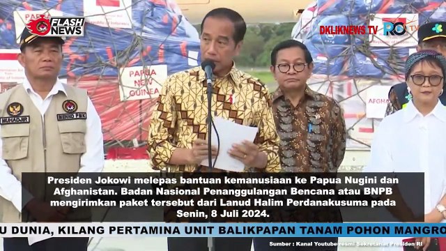 Jokowi Lepas Bantuan Kemanusiaan Ke Papua Nugini dan Afganistan Rp 35,5 Miliar