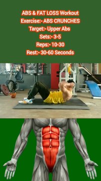 ❌ ABS CRUNCHES ✔️ How can I get SIX PACK ABS & FAT LOSS at Home? #heermlgangaputra #naturalbodybuilding #weightloss #slim #fit #fitness #workout #exercise