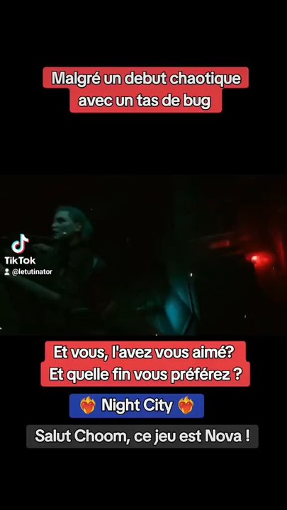 Cyberpunk 2077.Ce jeu est juste une tuerie!  Vous aussi vous avez aimé ce jeu?  Mettez vos avis en commentaire !