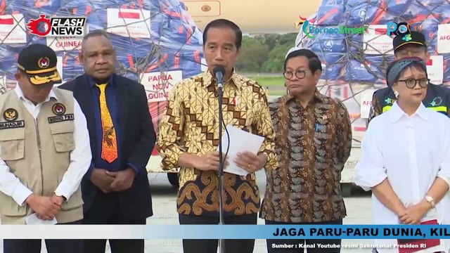 Jokowi Lepas Bantuan Kemanusiaan ke Papua Nugini dan Afghanistan Rp 35,5 Miliar