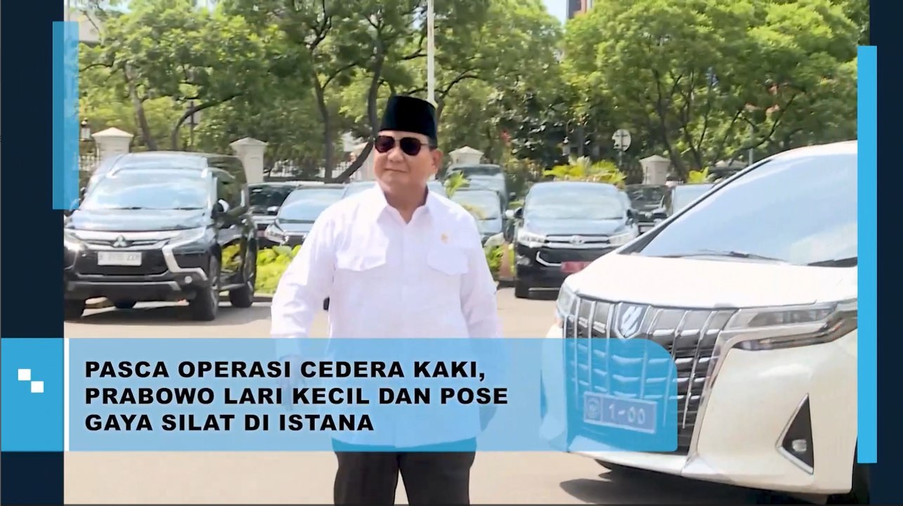 Pasca Operasi Cedera Kaki, Prabowo Lari Kecil Dan Pose Gaya Silat Di Istana