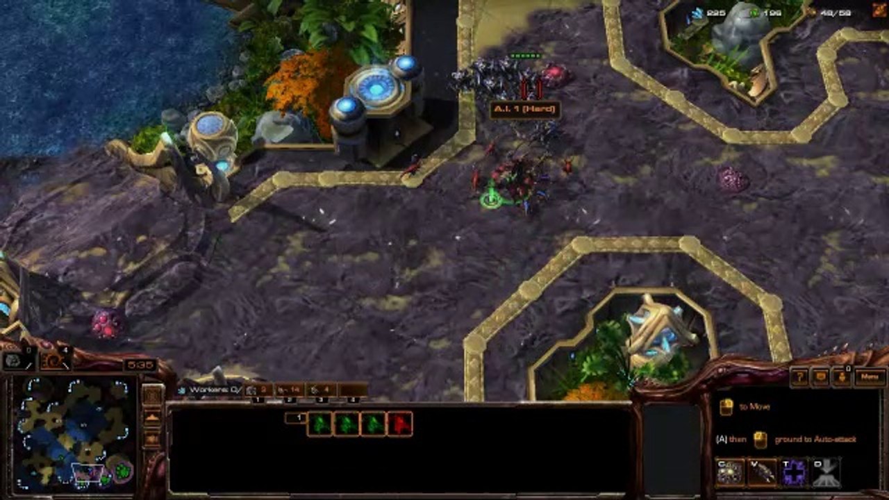 [StarCraft 2] No.0217 NormalLevel ZERG player fights A.I., LOSS