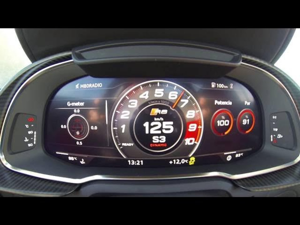 Audi R8 V10 540 CV 2015. 0-100 km/h con y sin Launch Control | km77.com