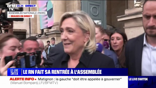 C'est une victoire différée : les mots de Marine Le Pen lors de l'arrivée des députés RN à l'Assemblée